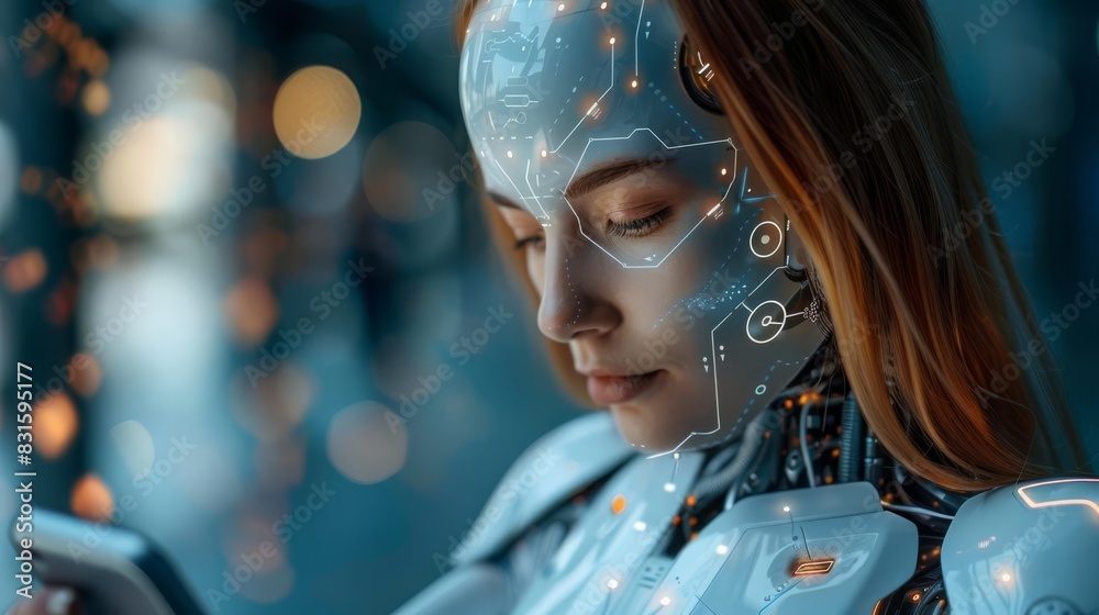Artificial Intelligence and machine learning, AI, Businessman use data of robots on smartphone to control business network connection and data exchange, Technology innovation Artificial Intelligence and machine learning, AI, Businessman use data of robots on smartphone to control business network connection and data exchange, Technology innovation