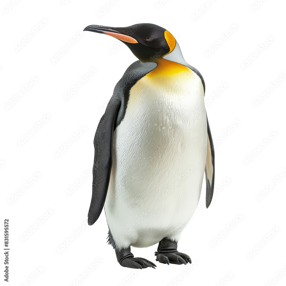 Naklejka premium Emperor penguin isolated on transparent background, cut out, png