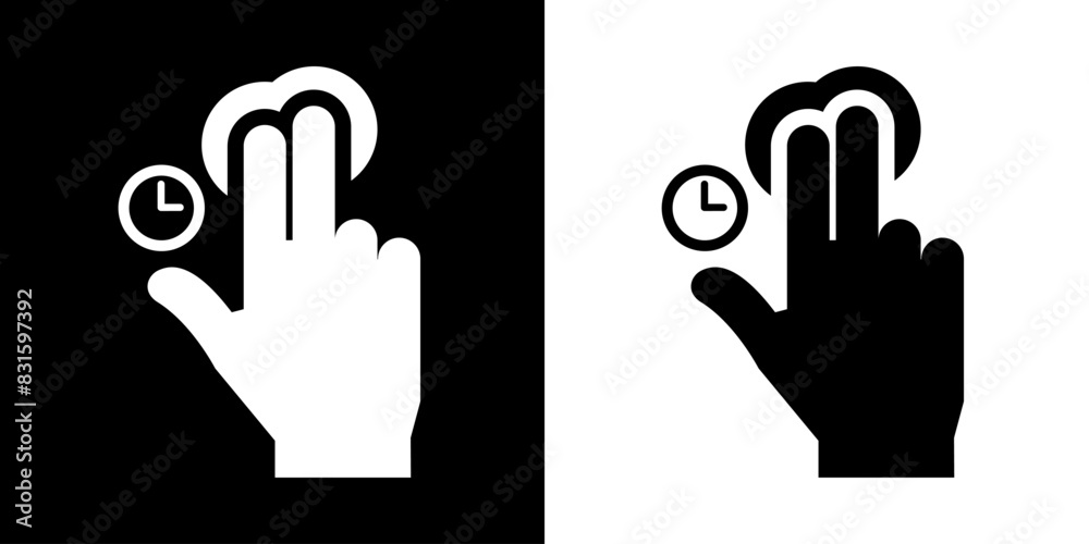 Finger gesture icon. Finger touch icon. Black icon. Click. Finger.
Finger gesture icon. Finger touch icon. Black icon. Click. Finger.