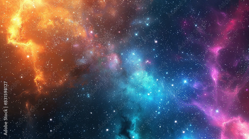 Nebula and Stars in a Galaxy: Space Background