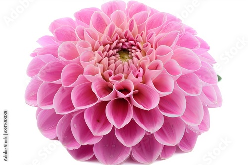 Pink Dahlia Isolated on White Background. Beautiful Dahlia Flower