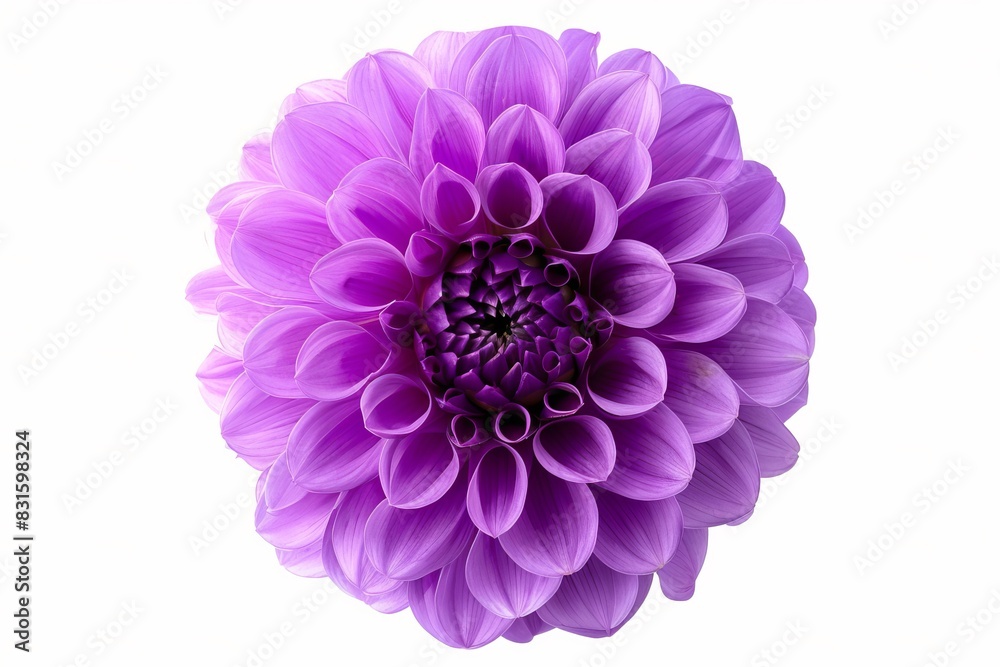 Purple Dahlia Isolated on White Background. Beautiful Dahlia Flower Purple Dahlia Isolated on White Background. Beautiful Dahlia Flower