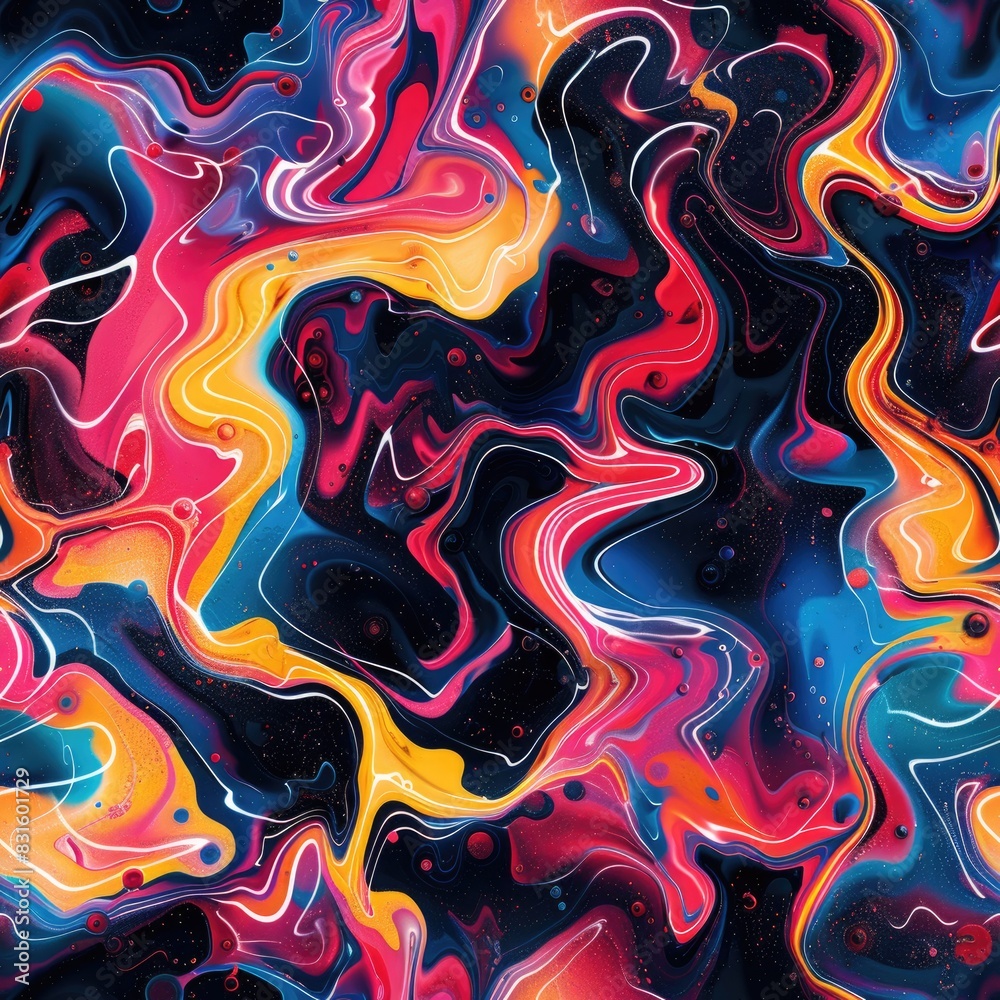 seamless pattern of abstract liquid