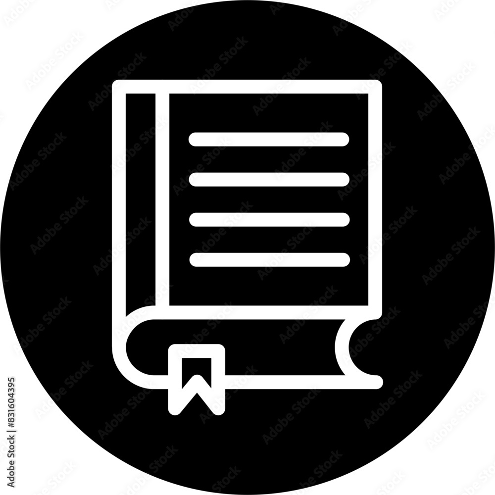 Dictionary Line White Circle Black Icon Design Dictionary Line White Circle Black Icon Design
