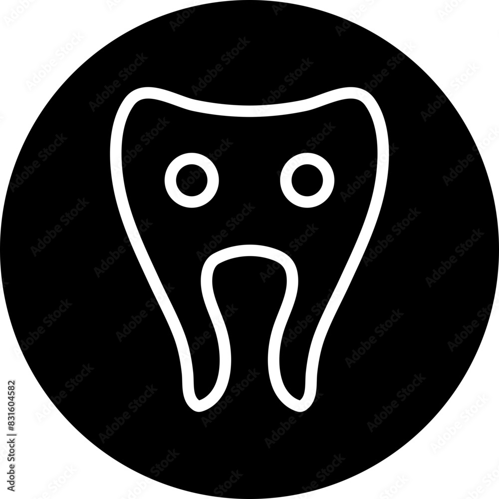 emoji tooth eye Line White Circle Black Icon Design emoji tooth eye Line White Circle Black Icon Design