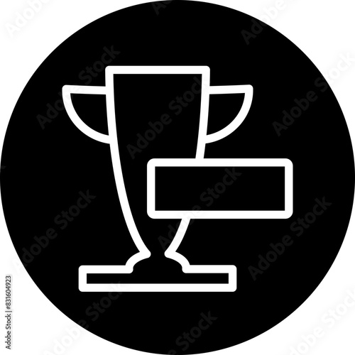 SERP Ranking Line White Circle Black Icon Design