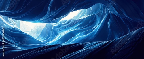 Abstract Canyon With Electric Blue Tones, Background