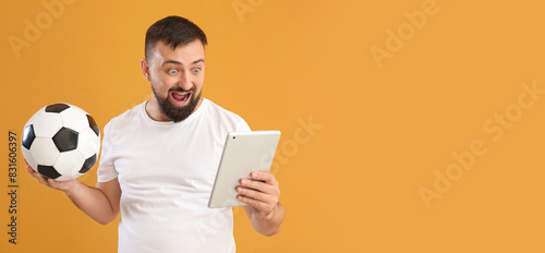Happy man after winning of ...