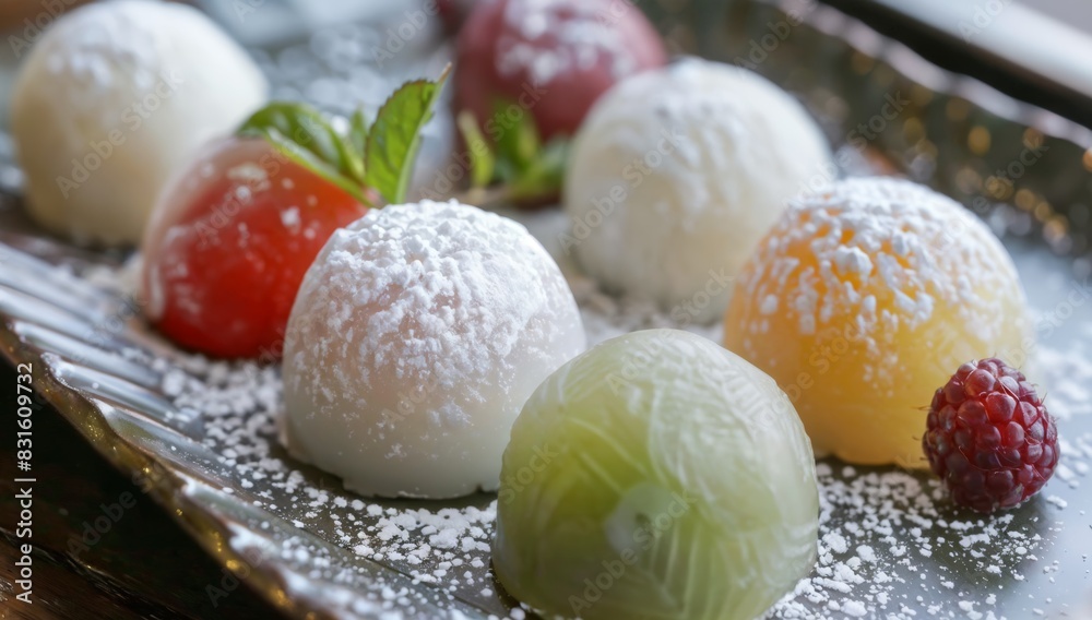 Dessert Bliss: The Perfect Moment with Daifuku Mochi on Your Plate Dessert Bliss: The Perfect Moment with Daifuku Mochi on Your Plate