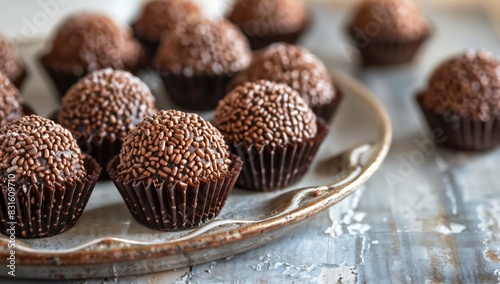 Dessert Bliss: The Perfect Moment with Brigadeiros on Your Plate