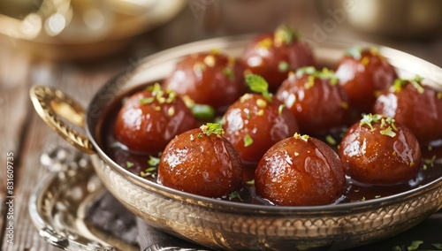 Dessert Bliss: The Perfect Moment with Gulab Jamun on Your Plate photo