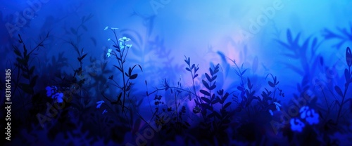 Abstract Underwater World With Glowing Plants, Background