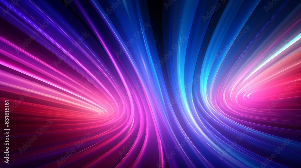 Obraz premium Vibrant neon light pattern with shades of pink, blue, and purple