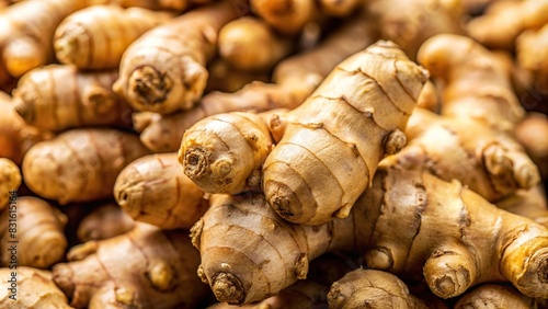 Close-up of ginger root with visible texture and details in natural lighting