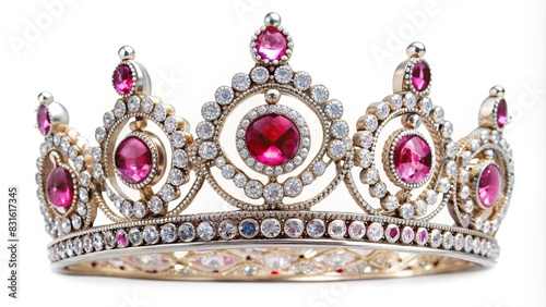 Beautiful princess crown isolated on white background