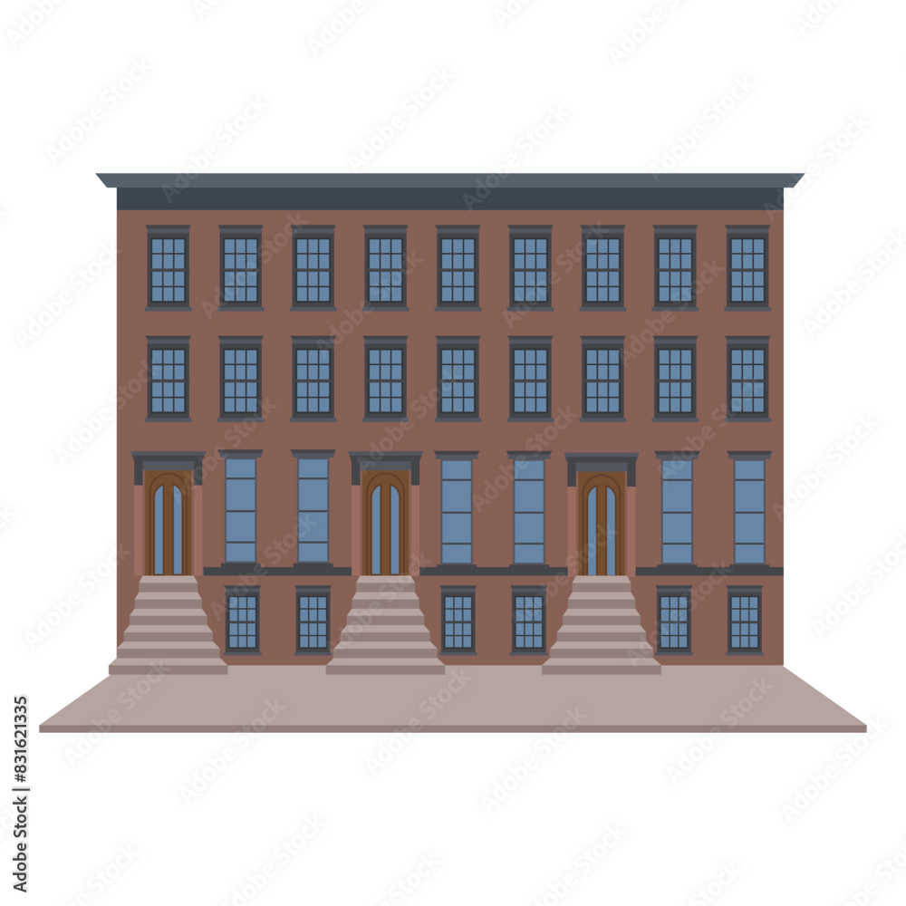 Naklejka premium row house illustration