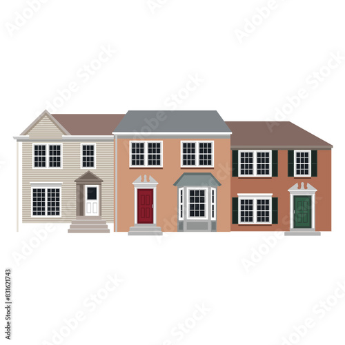 town homes illustration