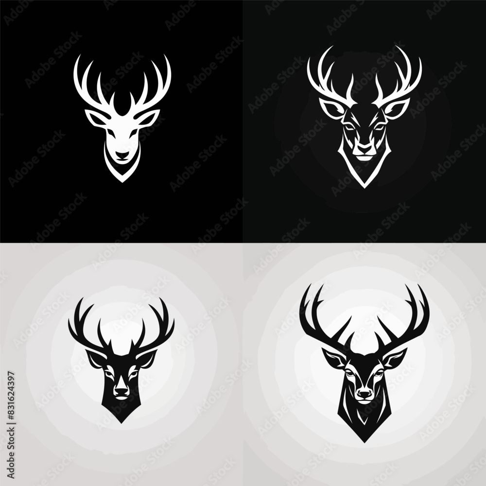 Deer head logo design vector illustration Deer head logo design vector illustration