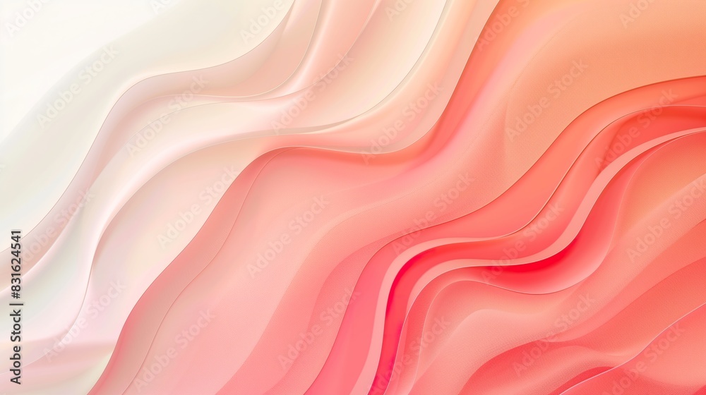 Obraz premium Modern coral pastel gradient background, exuding a gentle and soothing vibe