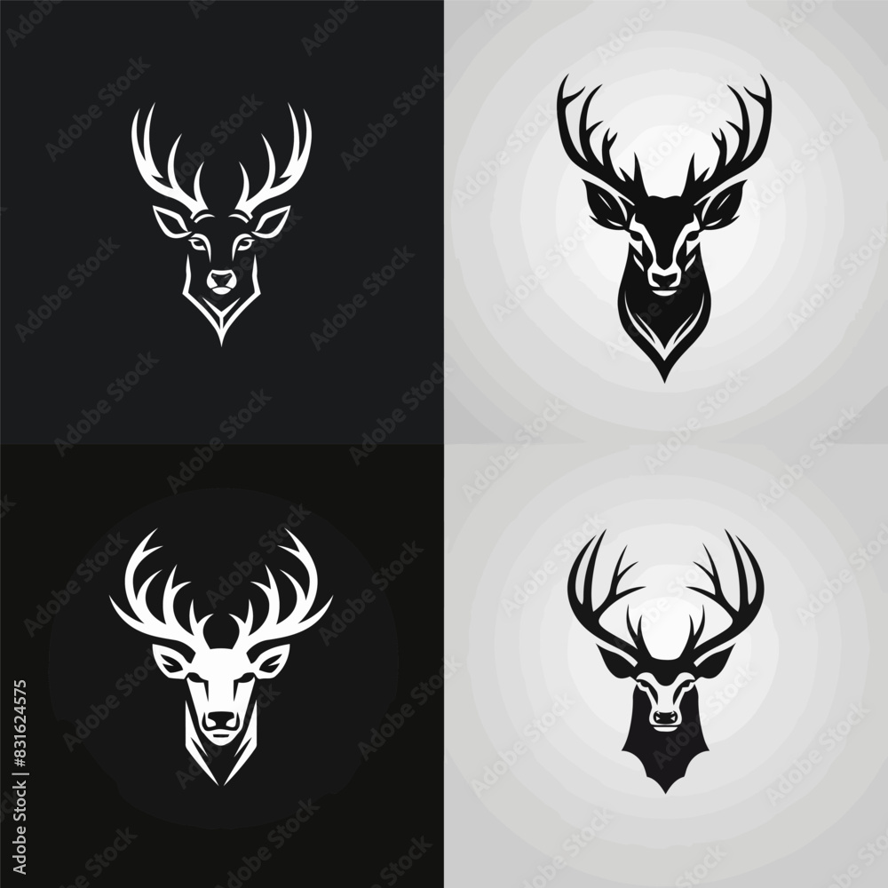 Deer head logo design vector illustration Deer head logo design vector illustration
