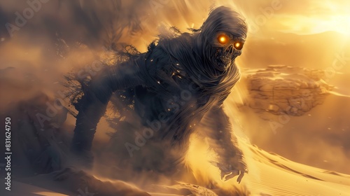 Mummy rises from the desert sands