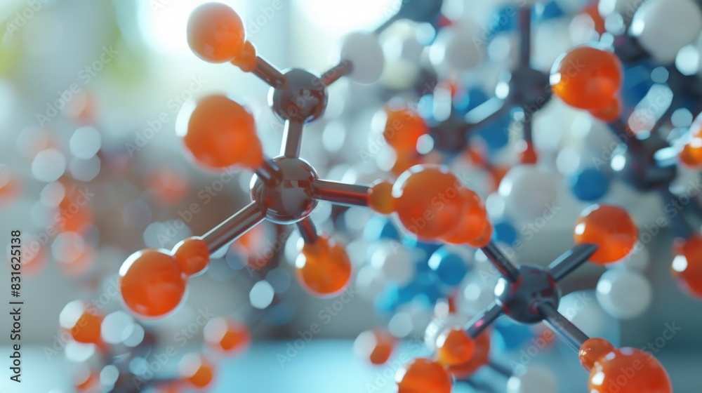 A 3D molecular model displayed on a computer screen highlighting the structural differences between two compounds. A 3D molecular model displayed on a computer screen highlighting the structural differences between two compounds.