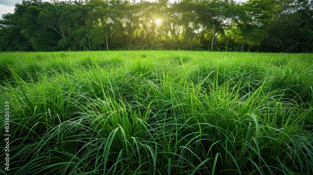 Green Vetiver Grass Field: Sustainable Soil & Water Conservation for Rehabilitation and Sediment Control with Organic Glue & Ornamental Grass Green Vetiver Grass Field: Sustainable Soil & Water Conservation for Rehabilitation and Sediment Control with Organic Glue & Ornamental Grass