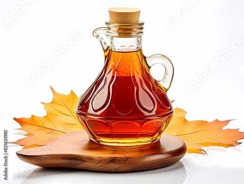 Maple syrup, isolate on white background, dicut PNG style