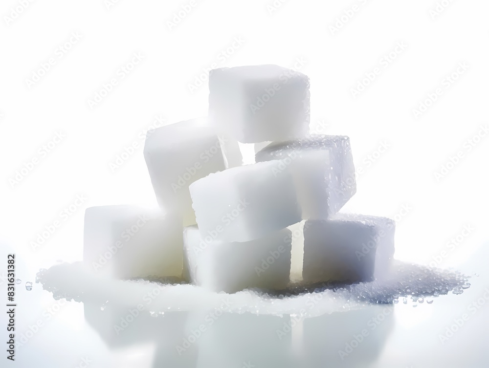 Sugar, isolate on white background, dicut PNG style Sugar, isolate on white background, dicut PNG style