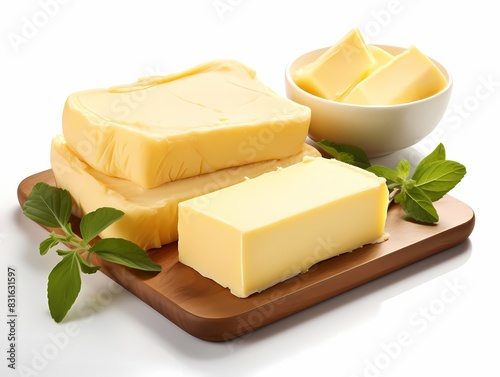 Butter, isolate on white background, dicut PNG style