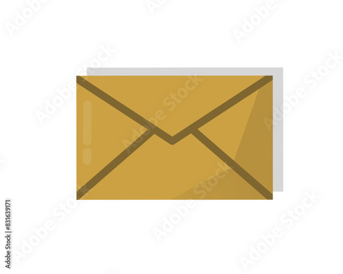 envelope icon isolated on white