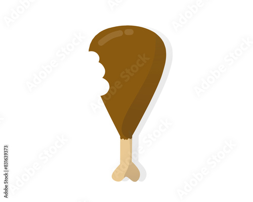 bitten chicken drumstick
