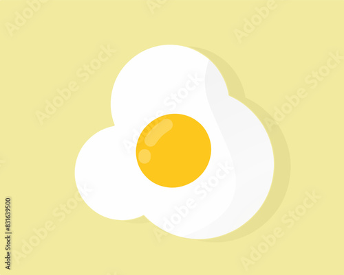 fried egg vector illustration