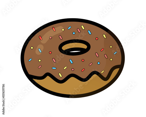 donut isolated on white background