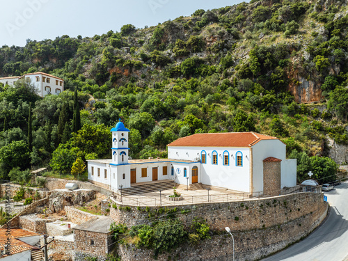 Dhermi from a drone, Village in Ceraunian Mountains, Albania