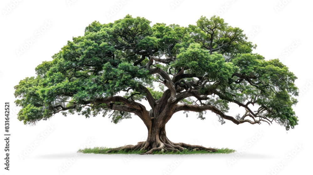 Isolated Big Tree with Lush Green Leaves on White Background Isolated Big Tree with Lush Green Leaves on White Background
