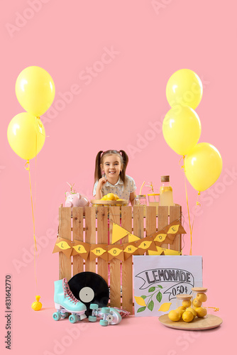 Cute little girl at lemonad...