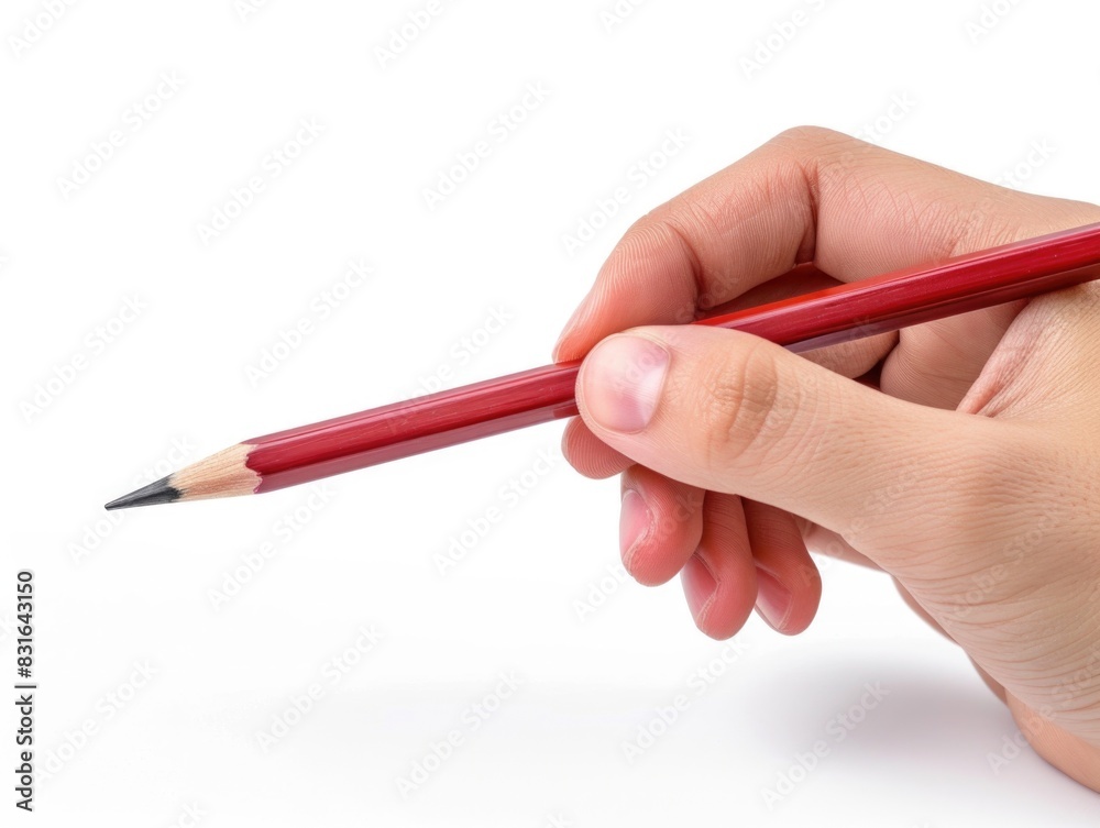 A hand holding a pencil in the act of drawing, captured against a stark white background, emphasizing the simplicity and creativity of the artistic process. A hand holding a pencil in the act of drawing, captured against a stark white background, emphasizing the simplicity and creativity of the artistic process.