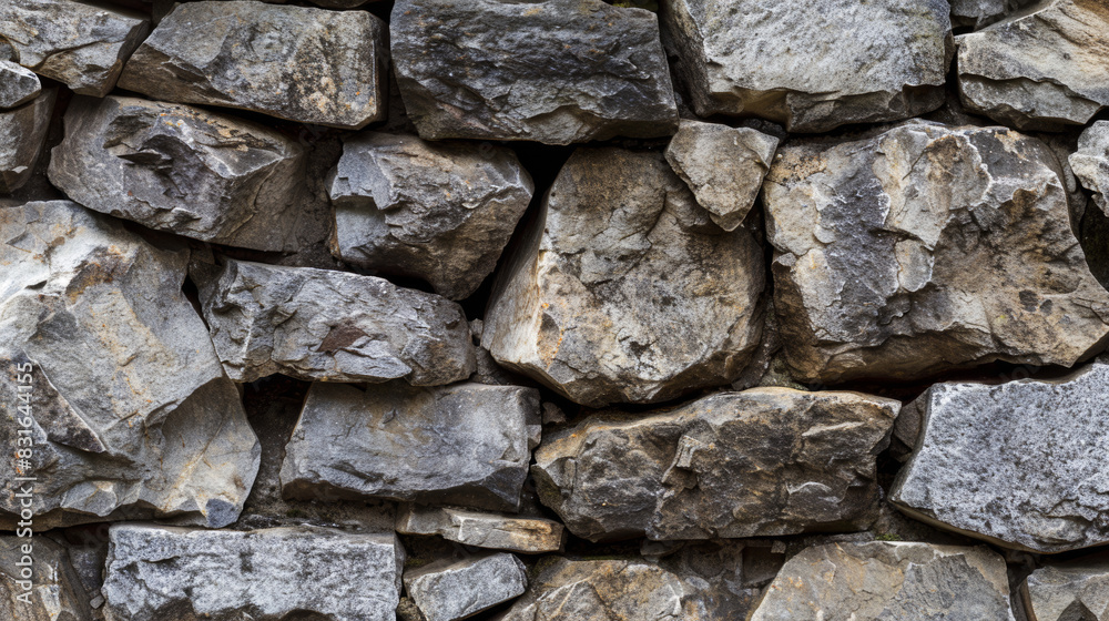 Photo of Stone Wall with Large Rough Rocks and Rectangular Stones in Unglazed Pattern, Perfect for Industrial or Historical Design Backgrounds, Web Banner with Empty Space for Text or Advertisement Photo of Stone Wall with Large Rough Rocks and Rectangular Stones in Unglazed Pattern, Perfect for Industrial or Historical Design Backgrounds, Web Banner with Empty Space for Text or Advertisement