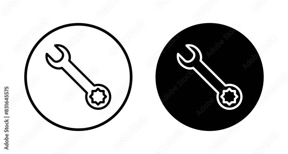 wrench icon vector isolated on white background. Wrench vector icon. Spanner symbol wrench icon vector isolated on white background. Wrench vector icon. Spanner symbol