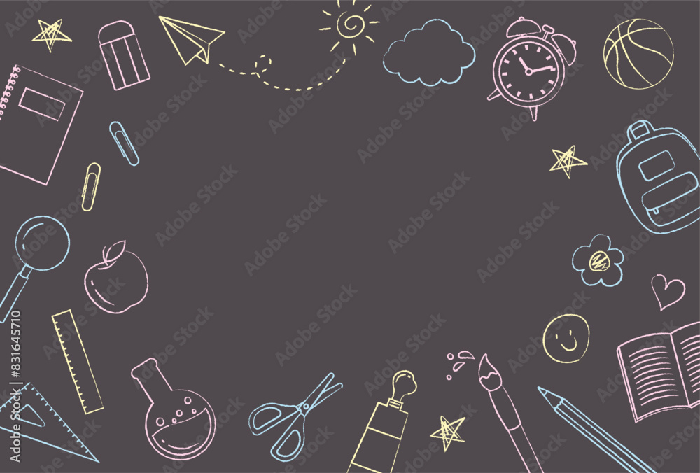 back to school vector background with chalk drawings on a blackboard for banners, cards, flyers, social media wallpapers, etc. back to school vector background with chalk drawings on a blackboard for banners, cards, flyers, social media wallpapers, etc.