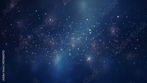 Three-Dimensional Blue Light Galaxy Canvas Wall Art