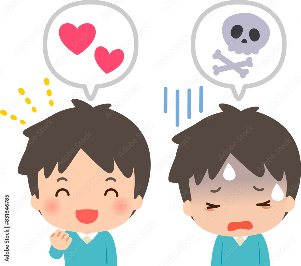 好き嫌いを表情に出した男性