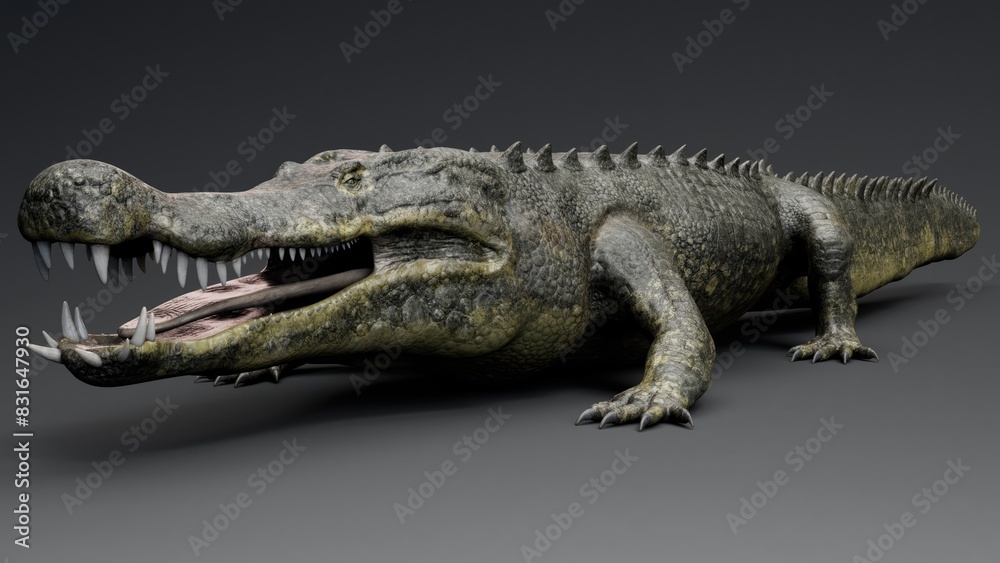 Obraz premium Deinosuchus Big Crocodile Model of background, 3d rendering