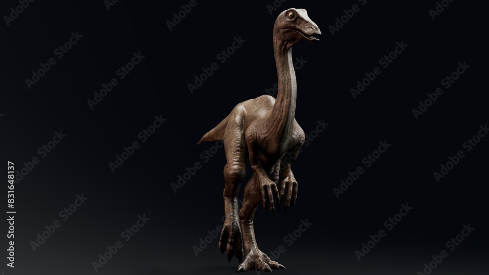 Fototapeta premium Gallimimus Model of background, 3d rendering