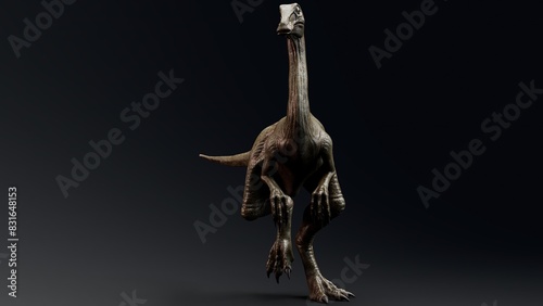 Gallimimus Model of background, 3d rendering