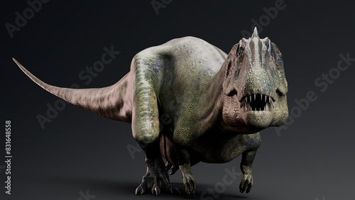 Carcharodontosaurus Realistic Model of background, 3d rendering