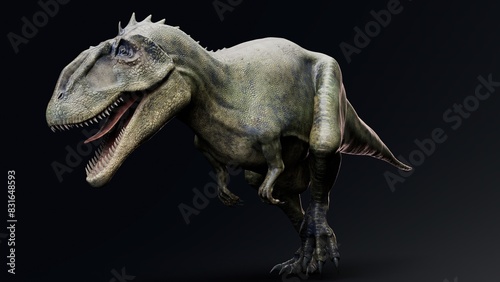 Carcharodontosaurus Realistic Model of background  3d rendering