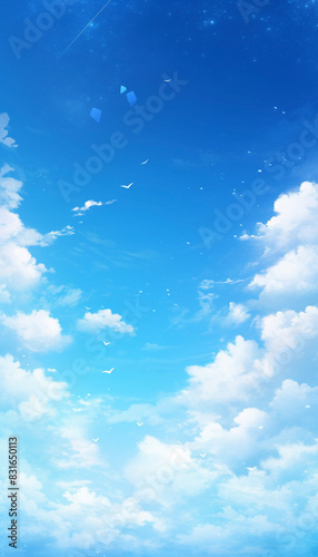 青空と白い雲　Generative AI
