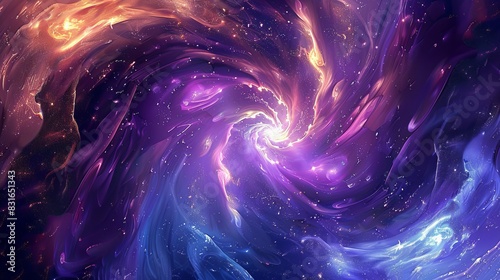 Vibrant Galaxy Swirl Abstract Background
